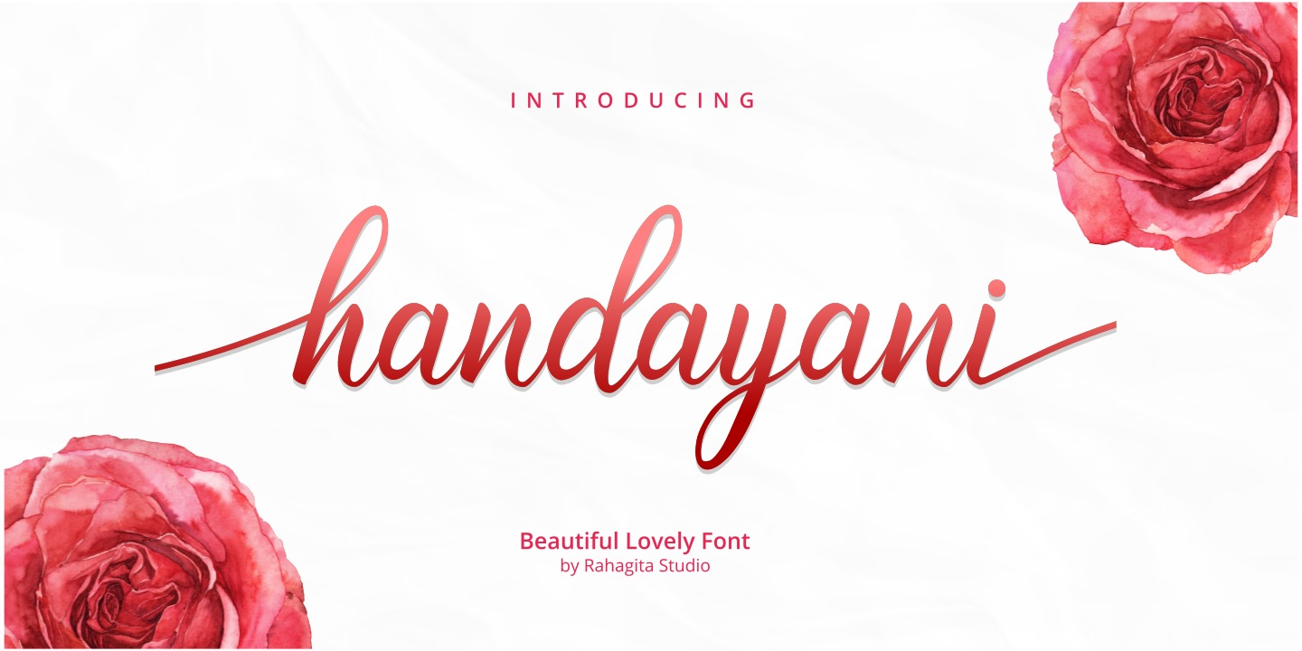 Пример шрифта Handayani